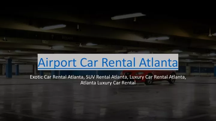 airport car rental atlanta
