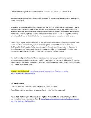 global healthcare big data analytics market size