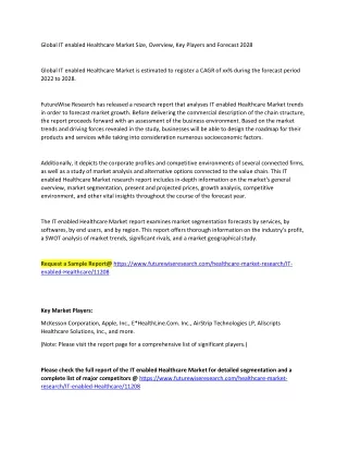 global it enabled healthcare market size overview