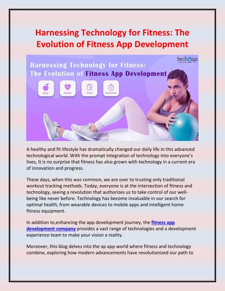 harnessing technology for fitness the evolution