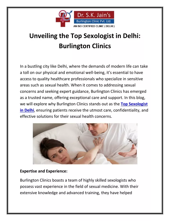 unveiling the top sexologist in delhi burlington