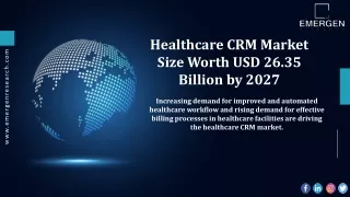 Healthcare CRM Market Size, Revenue, Trends, Competitive Landscape Study