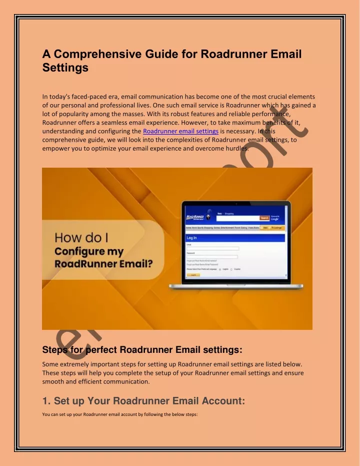 a comprehensive guide for roadrunner email