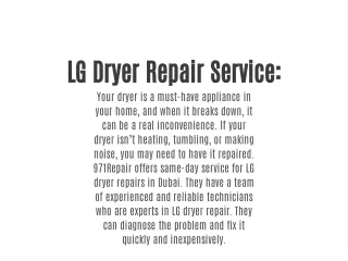 LG Dryer Repair Service