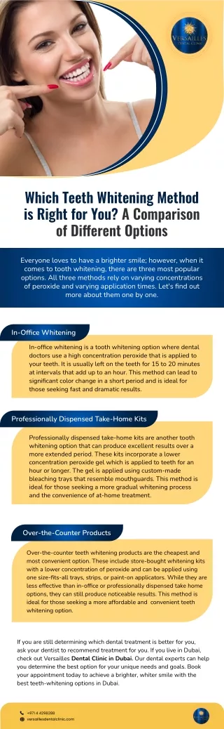Which Teeth Whitening Method is Right for You? A Comparison of Different Options