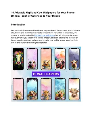 Adorable Highland Cow Wallpapers: Bring a Touch of Cuteness to Your Mobile