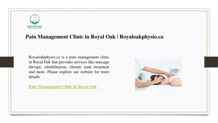 pain management clinic in royal