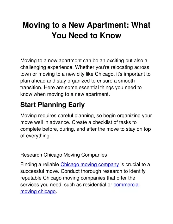 moving to a new apartment what you need to know