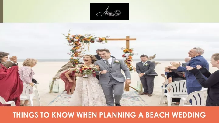 things to know when planning a beach wedding