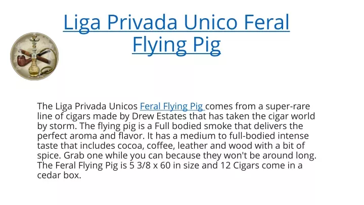 liga privada unico feral flying pig