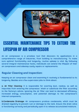 Air Compressor Services for Industrial Needs