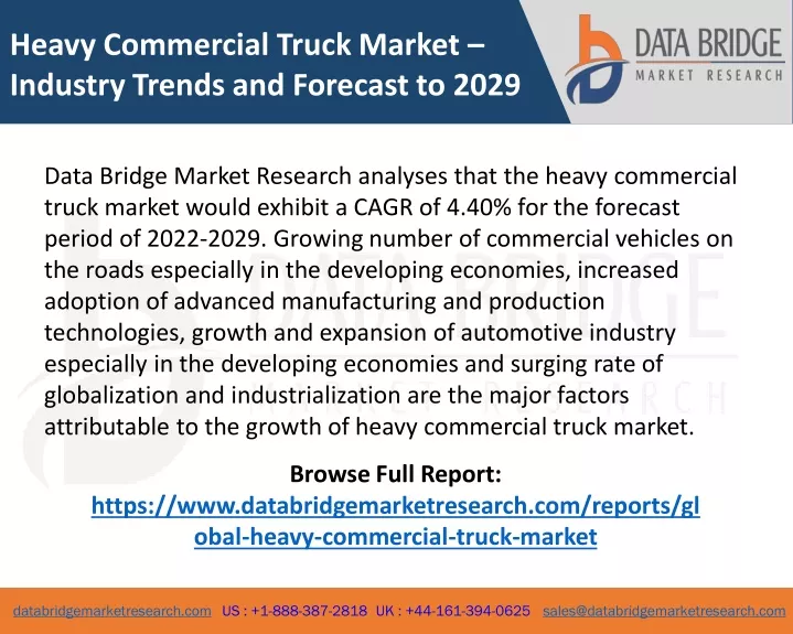 heavy commercial truck market industry trends