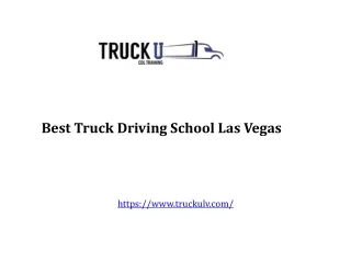 Best Truck Driving School Las Vegas
