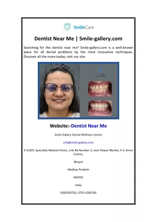 dentist near me smile gallery com