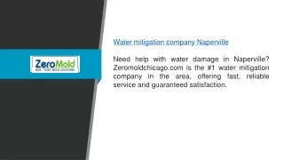 Water Mitigation Company Naperville Zeromoldchicago.com