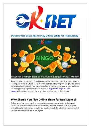 Discover the Best Sites to Play Online Bingo for Real Money