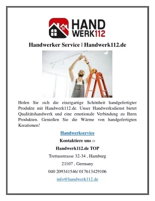 Handwerker Service  Handwerk112.de