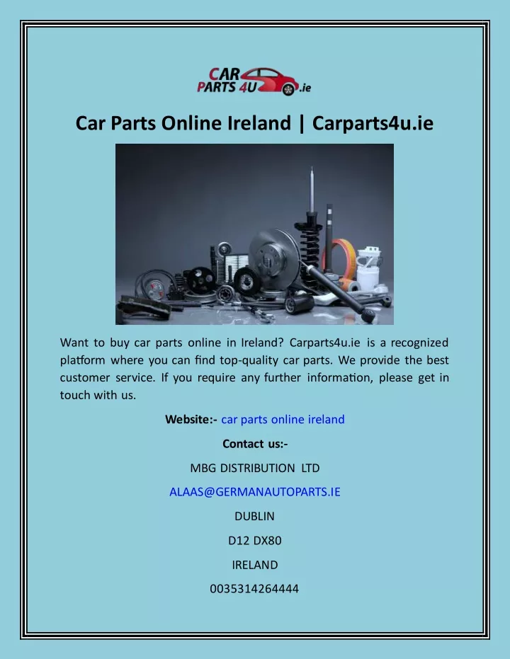 car parts online ireland carparts4u ie