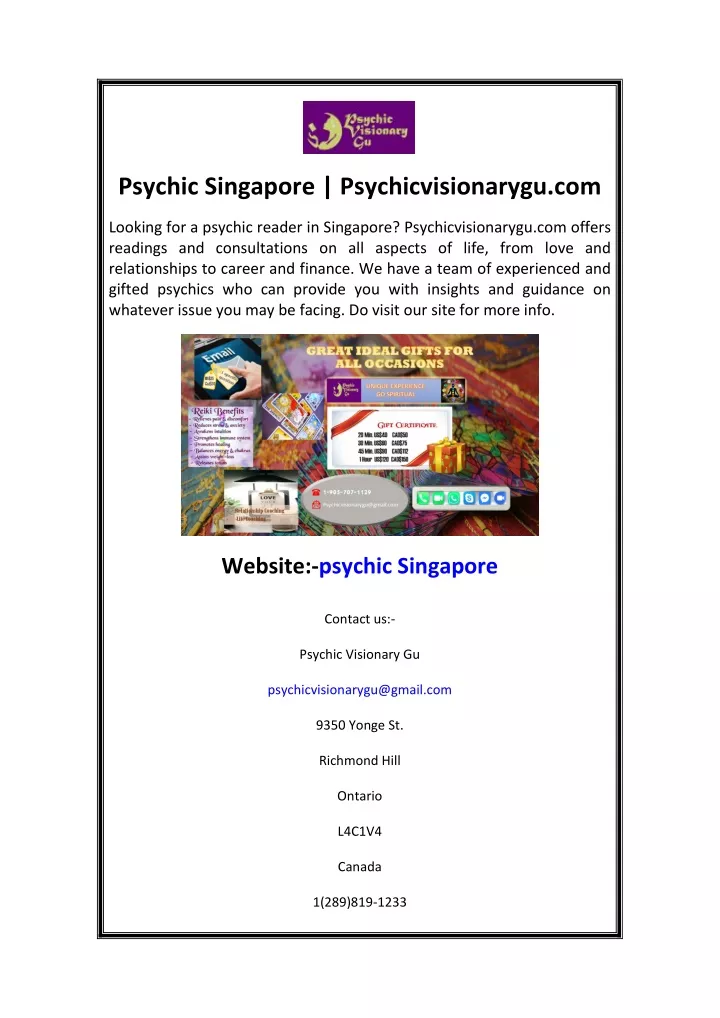 psychic singapore psychicvisionarygu com