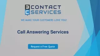 Professional Call Answering Services | 3C Contact Services