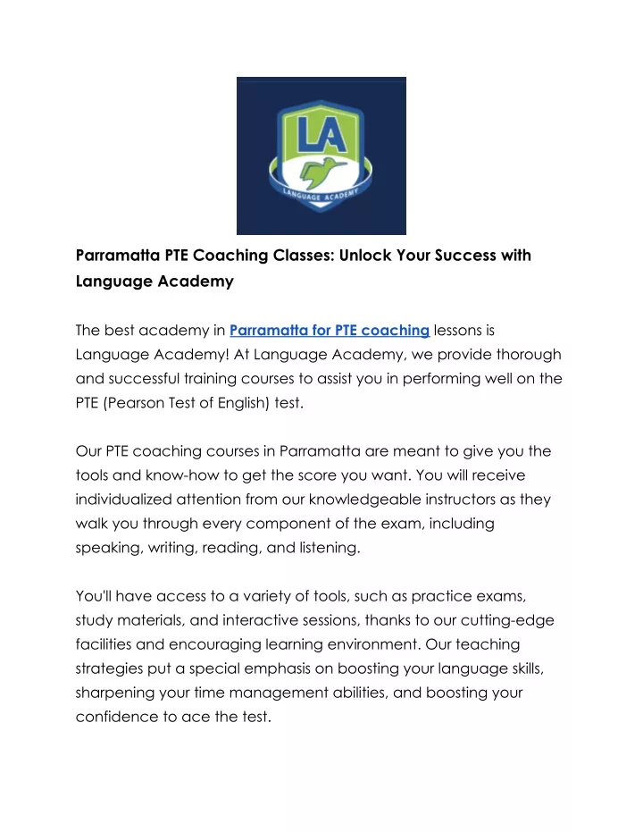 parramatta pte coaching classes unlock your