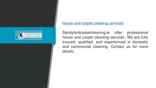House and Carpet Cleaning Services | Sandyfordcarpetcleaning.ie