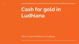 Cash for Gold in Ludhiana