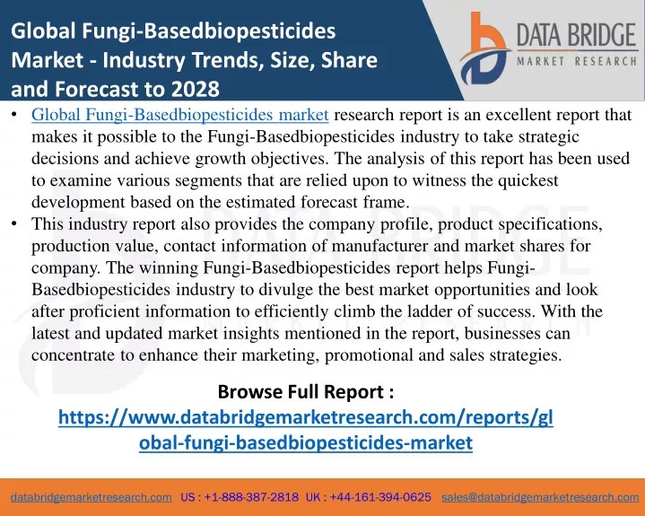 global fungi basedbiopesticides market industry