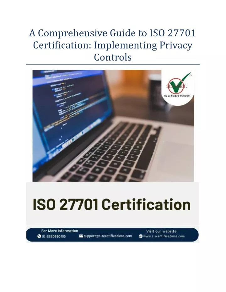 a comprehensive guide to iso 27701 certification
