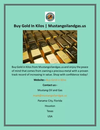 Buy Gold In Kilos  Mustangoilandgas.us