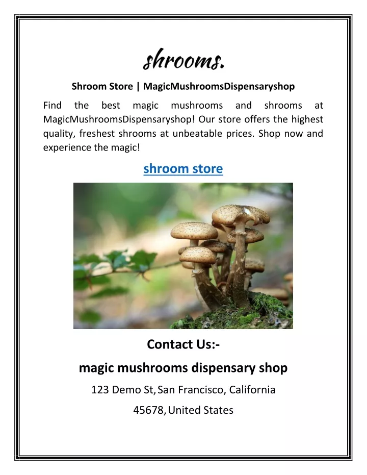 shroom store magicmushroomsdispensaryshop