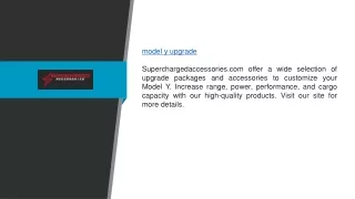 Model Y Upgrade Superchargedaccessories.com