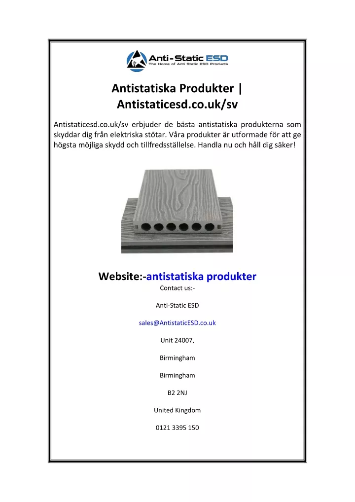 antistatiska produkter antistaticesd co uk sv