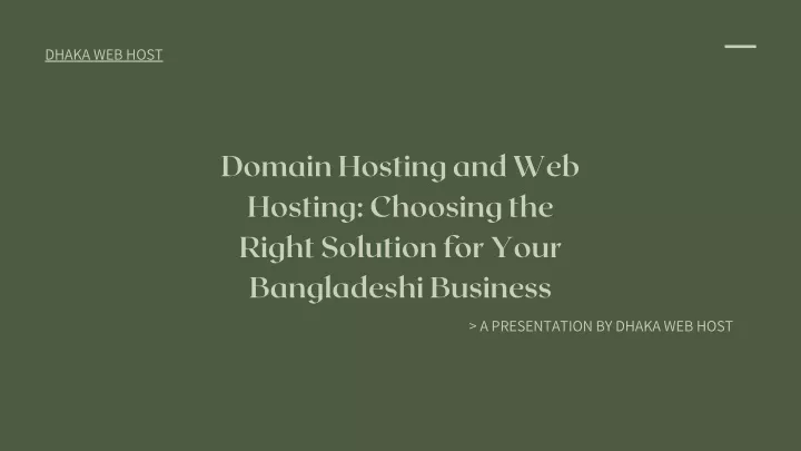 dhaka web host
