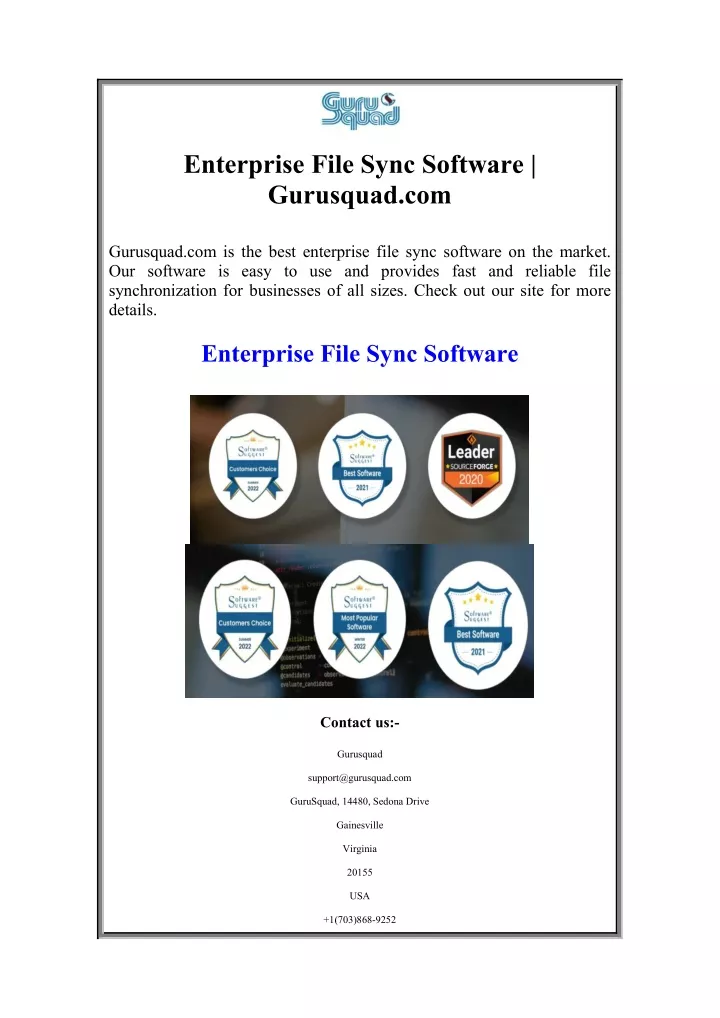 enterprise file sync software gurusquad com