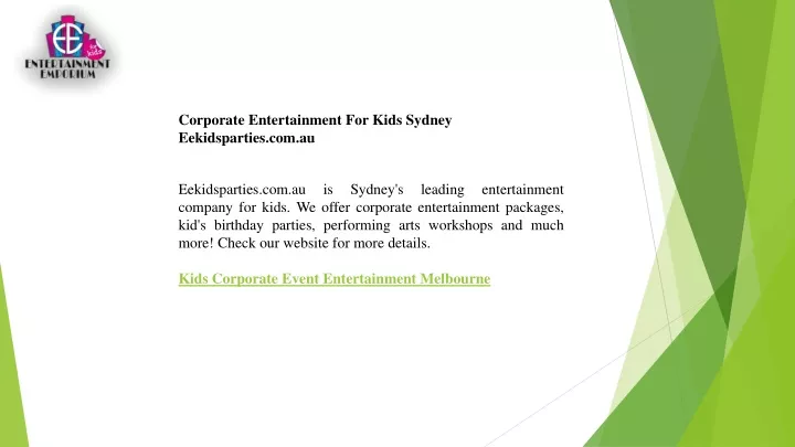 corporate entertainment for kids sydney