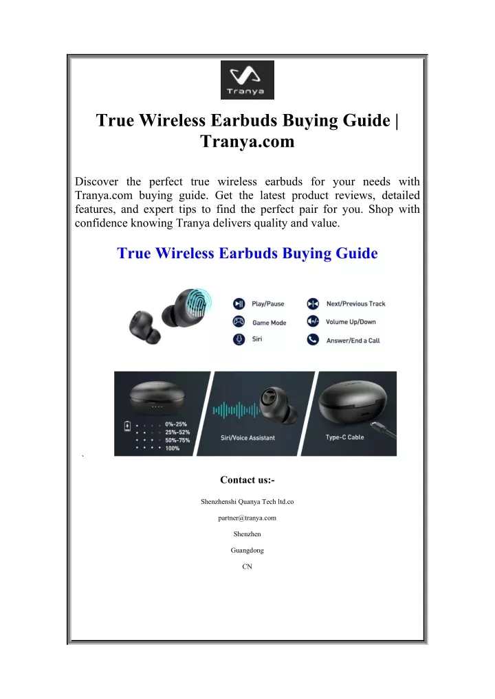 true wireless earbuds buying guide tranya com