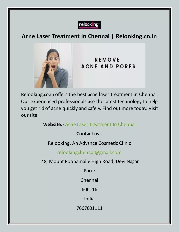 acne laser treatment in chennai relooking co in