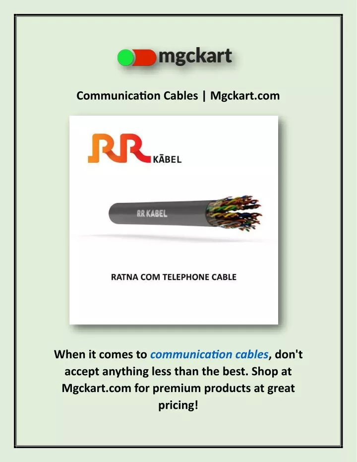 communication cables mgckart com