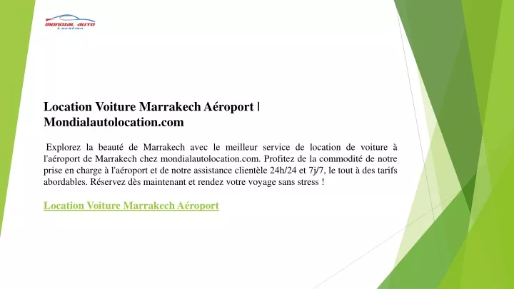 location voiture marrakech a roport