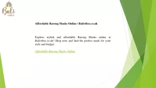 Affordable Barong Masks Online  Balivibes.co.uk