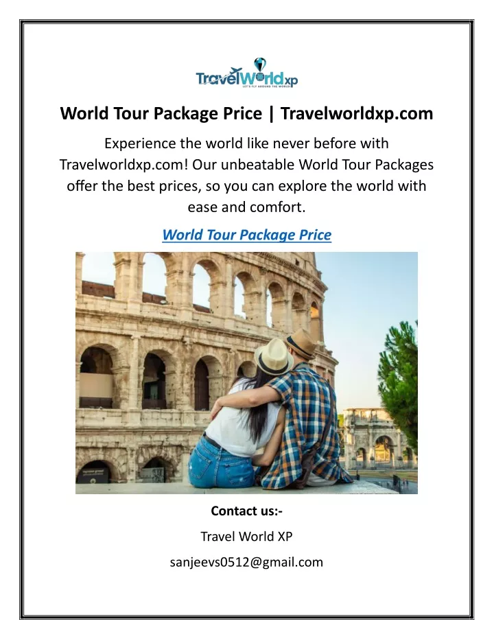 world tour package price travelworldxp com