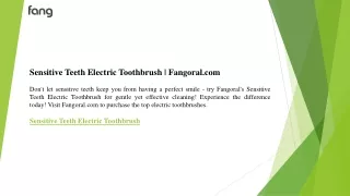 sensitive teeth electric toothbrush fangoral
