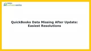 quickbooks data missing after update easiest