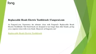 Replaceable Heads Electric Toothbrush  Fangoral.com