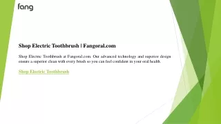 Shop Electric Toothbrush  Fangoral.com