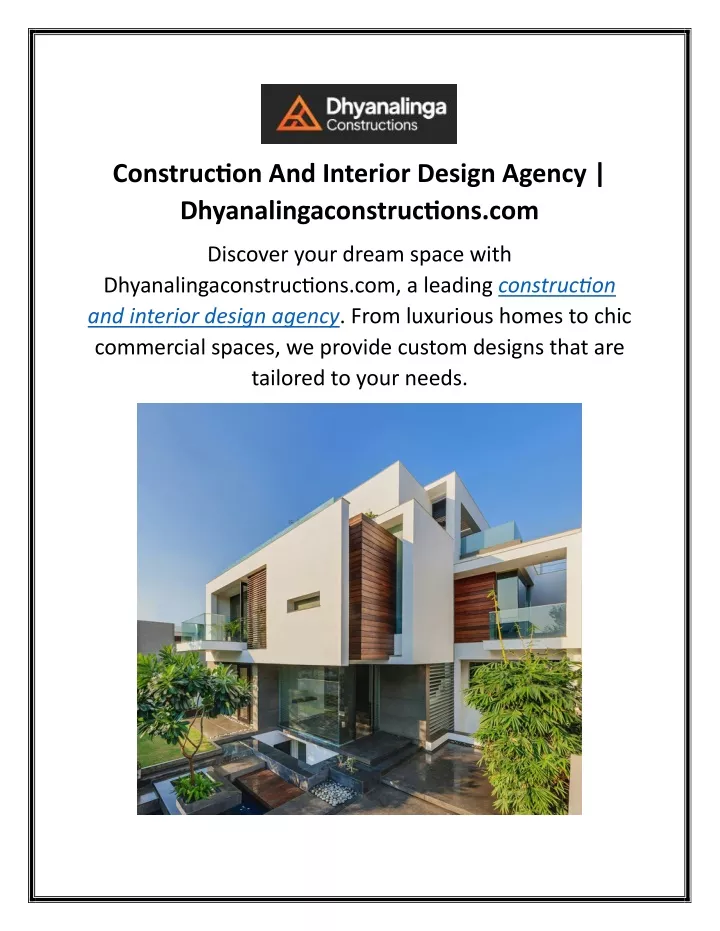 construction and interior design agency