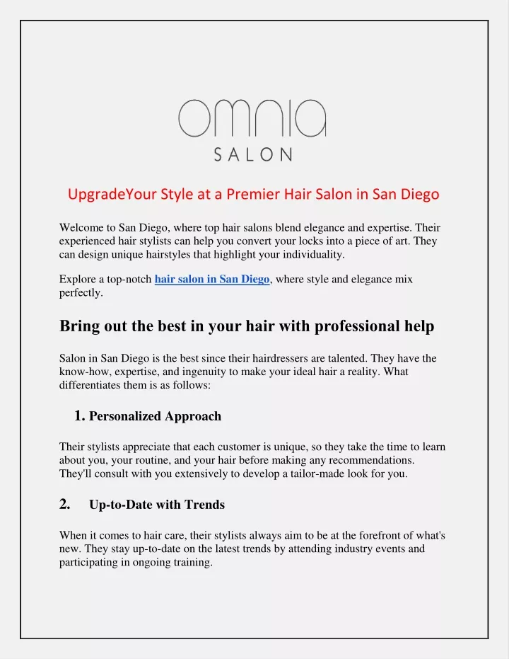 upgradeyour style at a premier hair salon