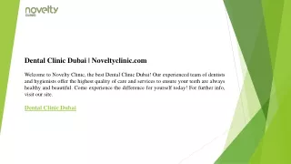 Dental Clinic Dubai  Noveltyclinic.com