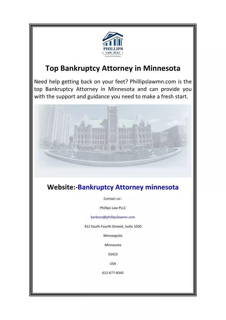 top bankruptcy attorney in minnesota